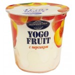 Йогурт YOGO FRUIT двухслойный с персиком 2,5% БЗМЖ, 150 г (kastd)