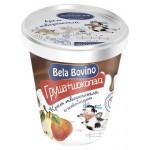 Крем творожный Bela Bovino двухслойный груша и шоколад 3%, 145 г (kastd)