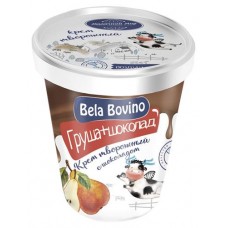 Крем творожный Bela Bovino двухслойный груша и шоколад 3%, 145 г (kastd) в магазинах Ашан
