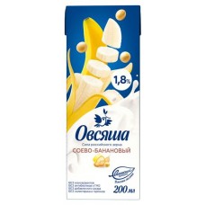 Напиток соево-банановый Овсяша 1,8%, 200 мл (kastd) в магазинах Ашан