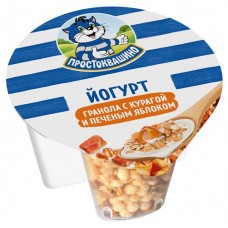 Йогурт Простоквашино с гранолой курагой и печеным яблоком 2,9% БЗМЖ, 132 г (kastd) в магазинах Ашан