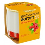 Йогурт Коломенский с земляникой 5% БЗМЖ, 170 г (kastd)