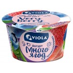 Йогурт Viola c клубникой черникой 2.6%, 180 г (kastd)