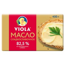 Масло сливочное Viola Традиционное 82,5%, 450 г (kastd) в магазинах Ашан