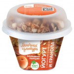 Йогурт Молочная культура с абрикосом миндалем и гранолой и изюмом 2,7-3,5% БЗМЖ, 190 г (kastd)