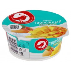 Десерт творожный АШАН Красная птица с абрикосом и манго 4% БЗМЖ, 130 г (kastd) в магазинах Ашан