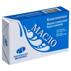 Масло сливочное Княгинино Крестьянское 72,5% БЗМЖ, 180 г (kastd) в магазинах Ашан