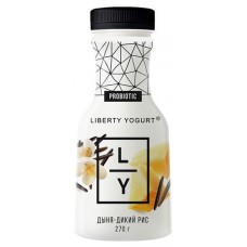 Йогурт питьевой Liberty Дыня-дикий рис БЗМЖ, 270 г (kastd) в магазинах Ашан