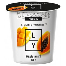Йогурт Liberty Yogurt с папайей и манго 2,9% БЗМЖ, 130 г (kastd) в магазинах Ашан