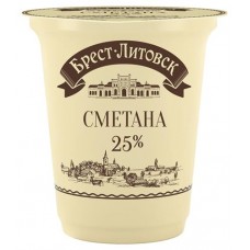 Сметана Брест-Литовск 25% БЗМЖ, 300 г (kastd) в магазинах Ашан
