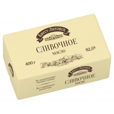 Масло сливочное Брест-Литовск несоленое 82,5% БЗМЖ, 400 г (kastd) в магазинах Ашан