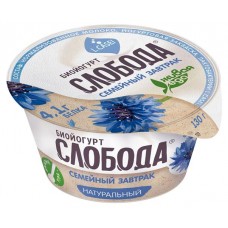 Биойогурт Слобода натуральный 5,8%, 130 г (kastd) в магазинах Ашан