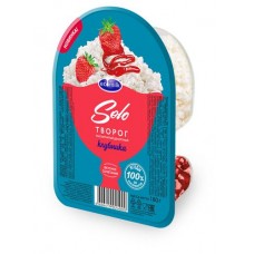 Творог Экомилк рассыпчатый десертный клубника 5%, 180 г (kastd) в магазинах Ашан