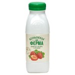 Коктейль кефирный Асеньевская ферма клубника 0,8% БЗМЖ, 330 мл (kastd)