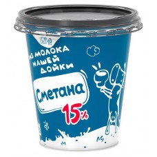 Сметана Из молока Нашей дойки 15% БЗМЖ, 300 мл (kastd) в магазинах Ашан