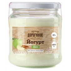 Йогурт Хутор Дороганов яблоко-корица 2% БЗМЖ, 400 г (kastd) в магазинах Ашан