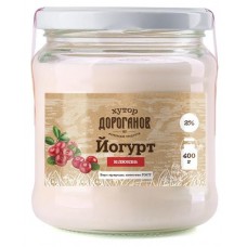 Йогурт Хутор Дороганов клюква 2% БЗМЖ, 400 г (kastd) в магазинах Ашан
