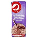 Коктейль молочный АШАН Красная птица шоколадный 2% БЗМЖ, 200 мл (kastd)