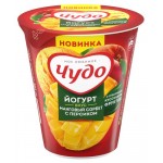 Йогурт фруктовый Чудо манговый сорбет с персиком 2% 290 г (kastd)