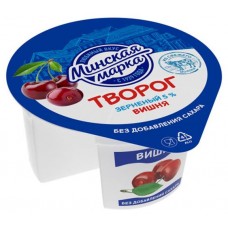 Творог зерненый Минская марка Крошечка с вишней 5%, 140 г (kastd) в магазинах Ашан