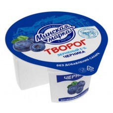 Творог зерненый Минская марка Крошечка с черникой 5%, 140 г (kastd) в магазинах Ашан