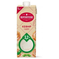 Кефир Вкуснотеево 3,2%, 1 л (kastd) в магазинах Ашан