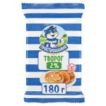 Творог Простоквашино традиционный 2% БЗМЖ, 180 г (kastd)