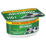 Йогурт АктиБио с черникой и ежевикой 3% БЗМЖ 110 г (kastd)