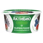 Йогурт АктиБио Super food с клубникой голубикой асаи и семенами чиа 2,2% БЗМЖ 140 г (kastd)