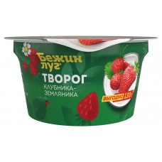 Творог мягкий Бежин луг Клубника-Земляника 4,2% БЗМЖ, 130 г (kastd) в магазинах Ашан