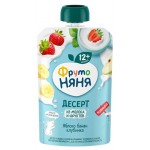 Десерт ФрутоНяня с клубникой бананом яблоком и молоком с 12 мес., 90 г (kastd)