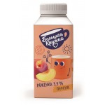 Ряженка Большая кружка Персик 3,5% БЗМЖ, 280 г (kastd)