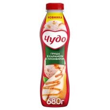 Йогурт фруктовый Чудо груша в карамели с пломбиром 1,9%, 680 г (kastd) в магазинах Ашан
