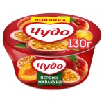 Йогурт фруктовый Чудо персик-маракуйя 2%, 130 г (kastd)