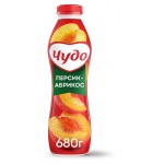 Йогурт питьевой Чудо Персик-Абрикос 1,9% БЗМЖ, 680 г (kastd)