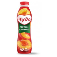 Йогурт питьевой Чудо Персик-Абрикос 1,9% БЗМЖ, 680 г (kastd) в магазинах Ашан
