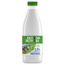 Молоко EkoNiva пастеризованное 2,5% БЗМЖ, 1 л (kastd) в магазинах Ашан