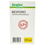 Молоко ультрапастеризованное Каждый день 3,2% БЗМЖ, 970 мл (kastd)