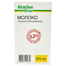 Молоко ультрапастеризованное Каждый день 3,2% БЗМЖ, 970 мл (kastd) в магазинах Ашан