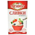 Сливки ультрапастеризованные President 35%, 1 л (kastd) Сливки ультрапастеризованные President 35%, 1 л (kastd)