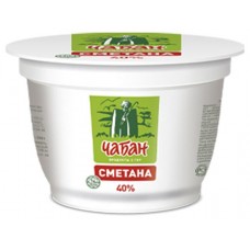 Сметана Чабан 40% БЗМЖ, 200 г (kastd) в магазинах Ашан