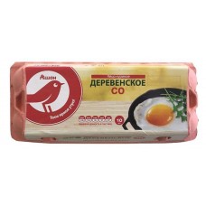 Яйца куриные АШАН Красная птица деревенские С0, 10 шт (kastd) в магазинах Ашан