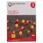 Электрогирлянда Actuel на батарейках 16 LED, 1,8 м (kastd)
