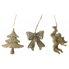 Елочное украшение Actuel Подвеска золотистая (kastd) в магазинах Ашан