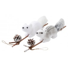 Фигурка новогодняя Actuel Белка на ветке, 40 см (kastd) в магазинах Ашан