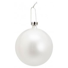 Елочное украшение Actuel Шар белый, 10 см (kastd) в магазинах Ашан