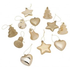 Елочное украшение Actuel Подвеска золотая, 8 см (kastd) в магазинах Ашан