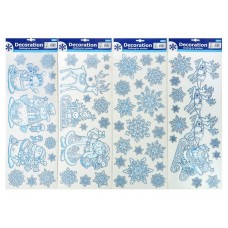 Наклейка на окно Снежинки, 21х59 см (kastd) в магазинах Ашан