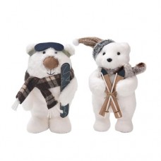 Фигурка Actuel Медведь с лыжами, 25 см (kastd) в магазинах Ашан