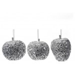 Подвеска Яблоко серебряное, 8 см (kastd)